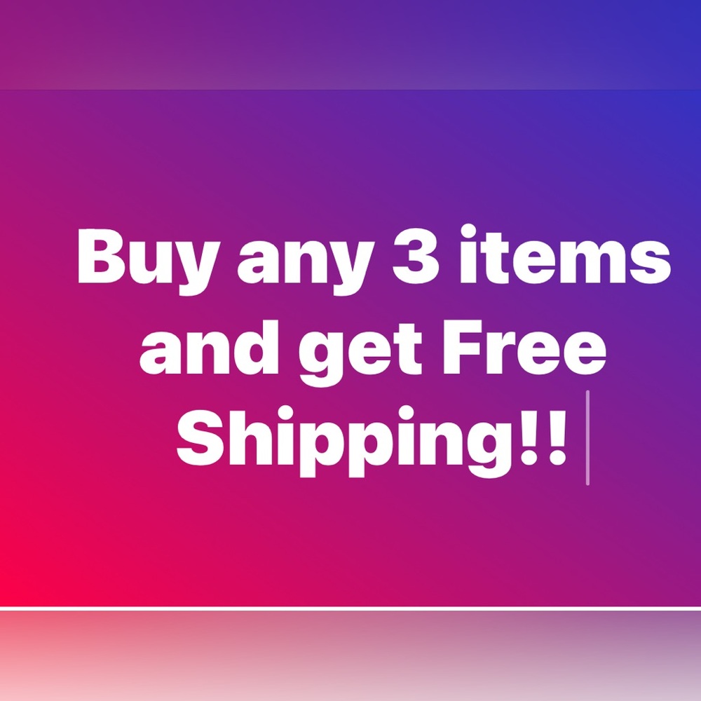 Promotional Offer: Free Shipping on 3 Items